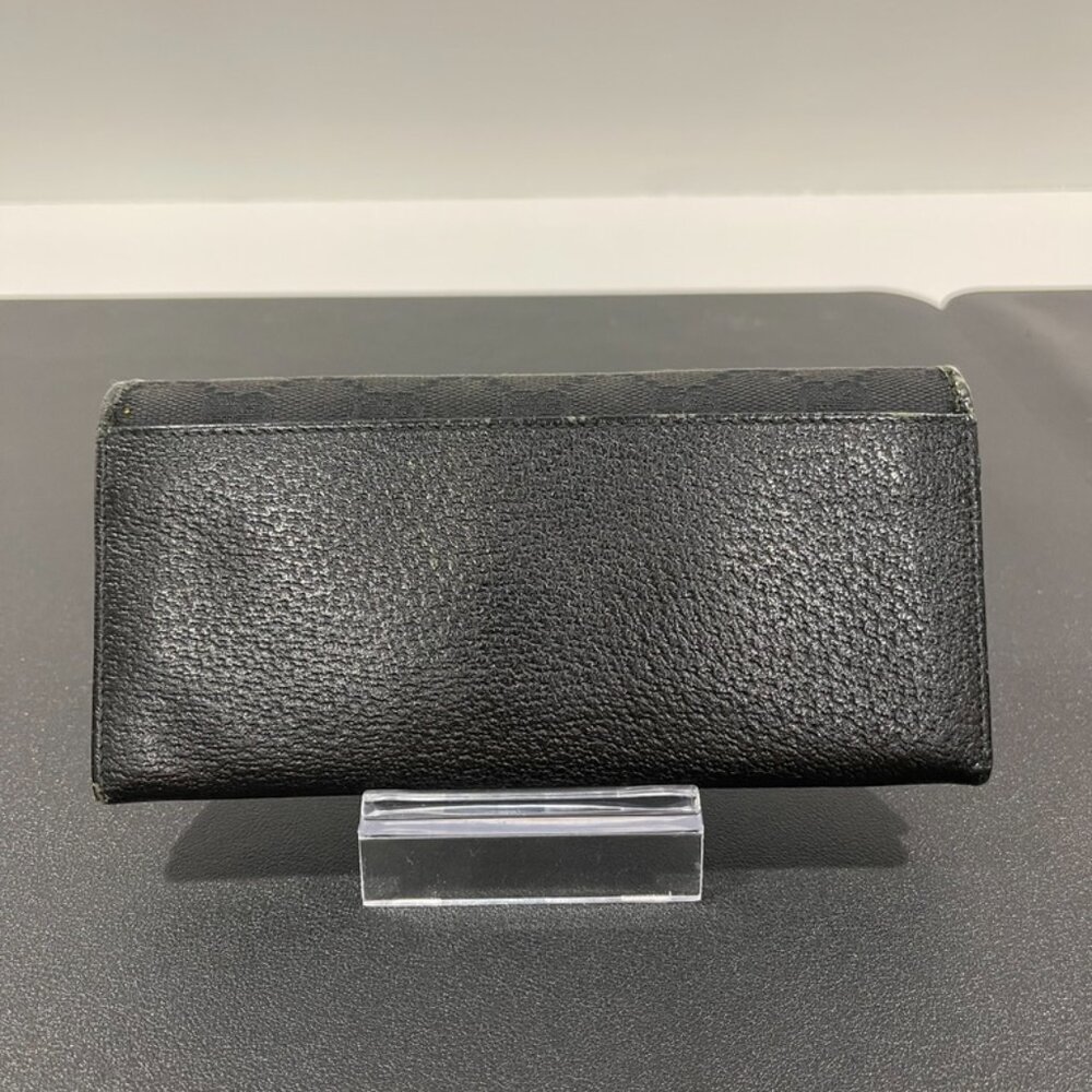 Gucci. Women's Black Guccisima Canvas/Leather Long Wallet. (JB1023) - Picture 3 of 12
